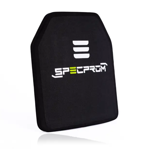 1 - Керамическая бронеплита 6-го класса SPECPROM. Вес 3.7 кг. Размер 26 на 33 см