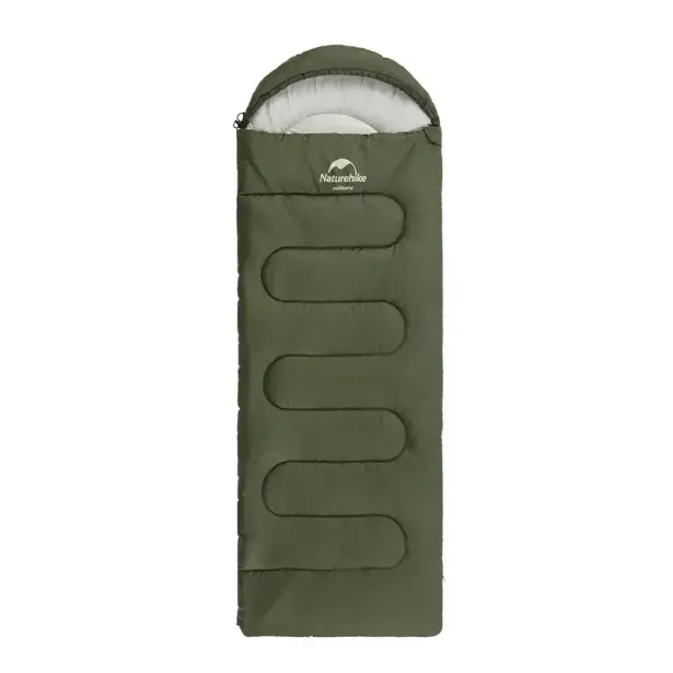 1 - Спальний мішок Naturehike Y150L NH21MSD08 лівий. Темно-зелений
