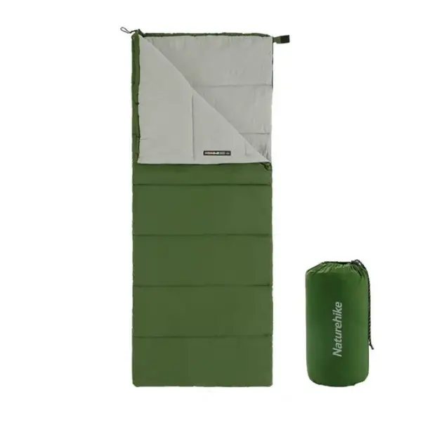 1 - Спальный мешок Naturehike F150 NH22MSD05 правый. Темно-зеленый