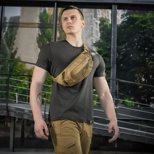 9 - Поясная сумка M-TAC Waist Bag Elite Hex. Койот