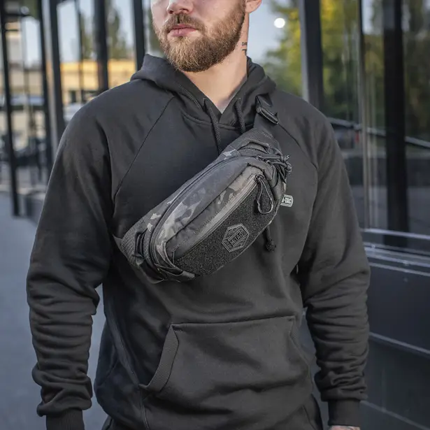 6 - Сумка на пояс M-TAC Waist Bag Elite Hex. Мультикам-чорний