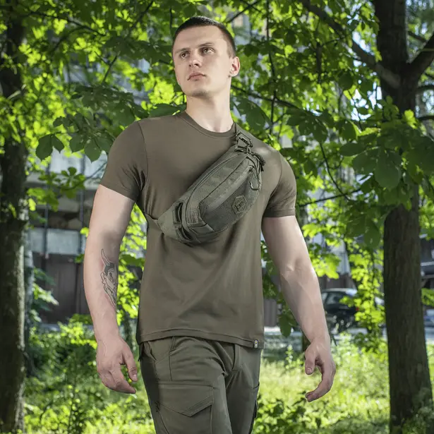 9 - Поясная сумка M-TAC  Waist Bag Elite Hex. Олива