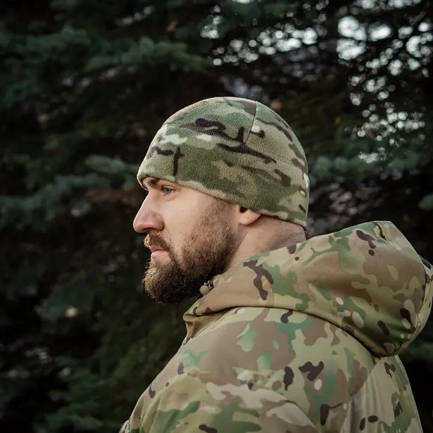 6 - Шапка флисовая M-Tac Watch Cap Elite из Slimtex. Мультикам