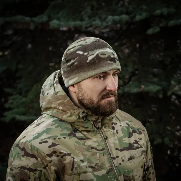 9 - Шапка флисовая M-Tac Watch Cap Elite из Slimtex. Мультикам