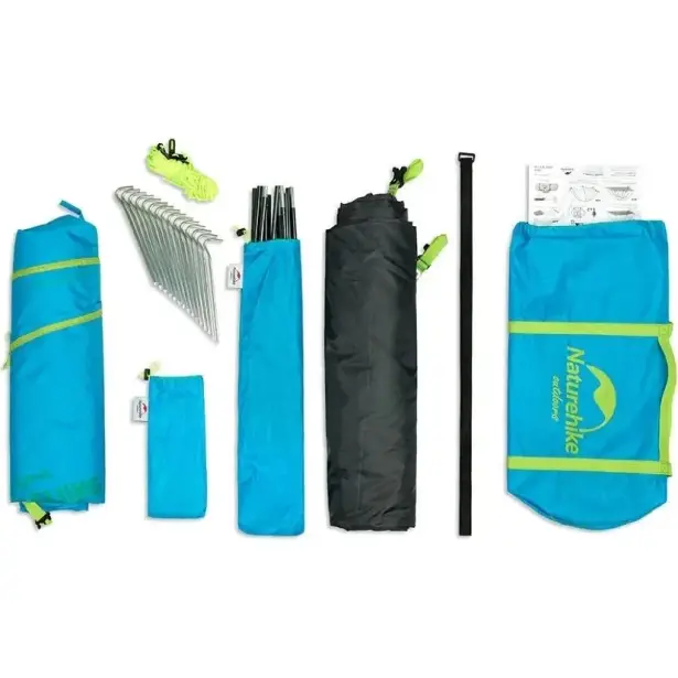 3 - Намет чотиримісний Naturehike P-Series NH18Z044-P, 210T/65D. Хакі