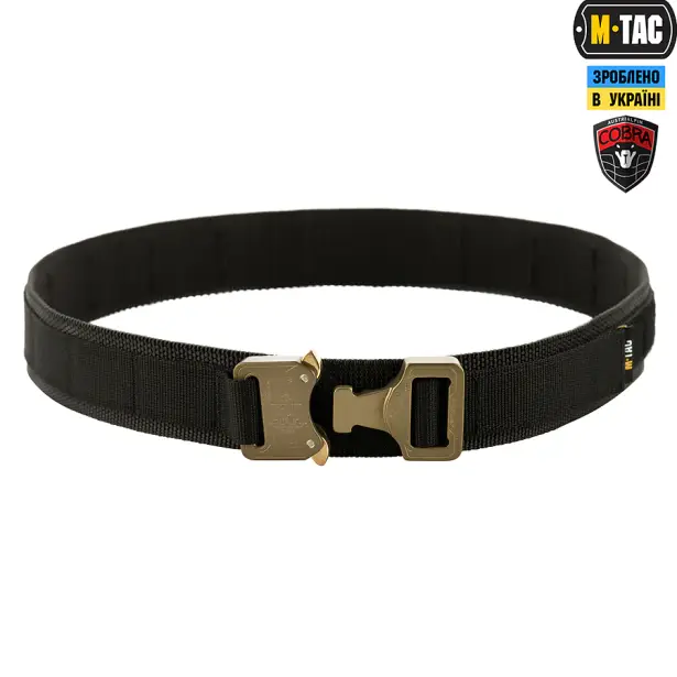 2 - Тактичний ремінь Cobra Buckle Tactical Belt M-Tac. Чорний