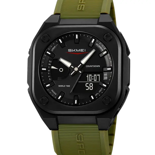 1 - Годинник наручний SKMEI 2328AG 11360. Олива