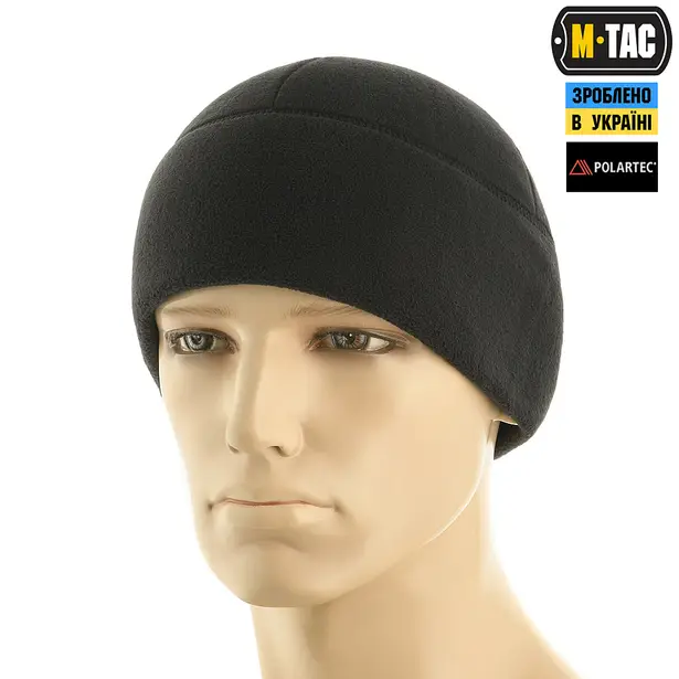 1 - Шапка флісова M-Tac Watch Cap Polartec. Чорний