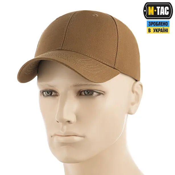 1 - Тактична кепка M-Tac Elite Flex ріп-стоп. Койот