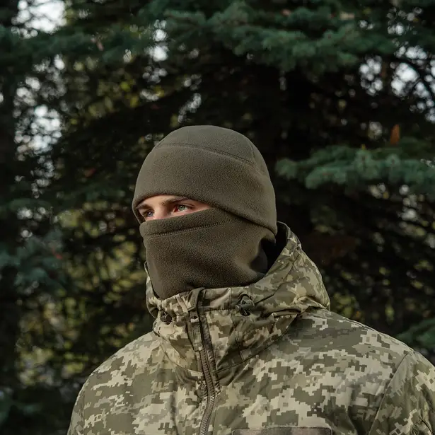 8 - Шапка флисовая M-Tac Watch Cap Elite из Slimtex. Хаки