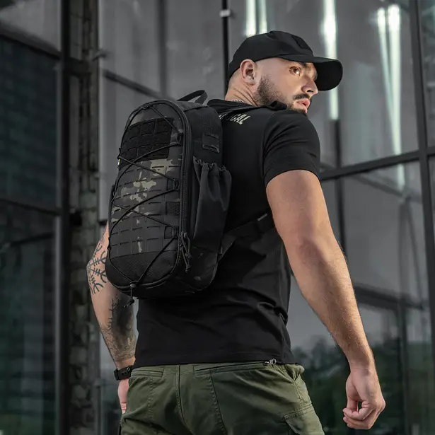 4 - Тактичний рюкзак M-Tac Sturm Elite 15л. Чорний мультикам
