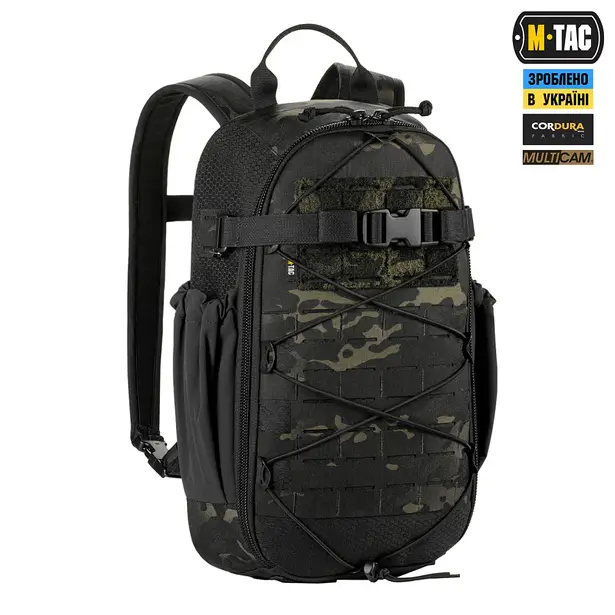 22 - Тактический рюкзак M-Tac Sturm Elite с эргономичными лямками. Черный мультикам