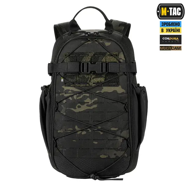 21 - Тактический рюкзак M-Tac Sturm Elite с эргономичными лямками. Черный мультикам