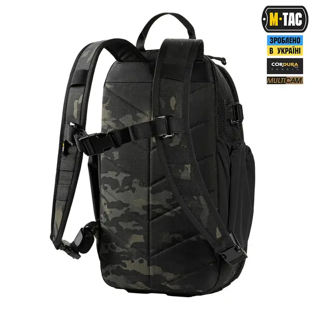 19 - Тактический рюкзак M-Tac Sturm Elite с эргономичными лямками. Черный мультикам