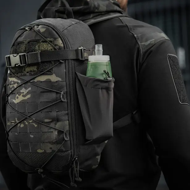 17 - Тактический рюкзак M-Tac Sturm Elite с эргономичными лямками. Черный мультикам