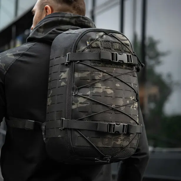 19 - Тактичний рюкзак M-Tac Sturm Elite з ергономічними лямками X-Large Elite Gen.II. Чорний мультикам