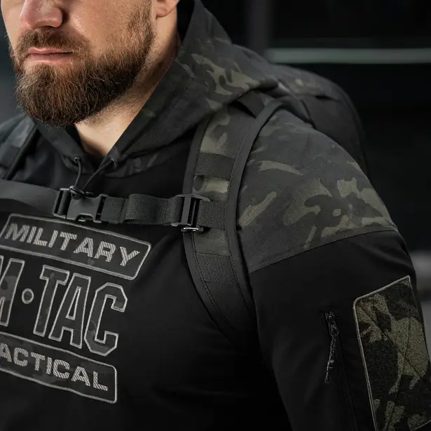 6 - Тактичний рюкзак M-Tac Sturm Elite з ергономічними лямками X-Large Elite Gen.II. Чорний мультикам