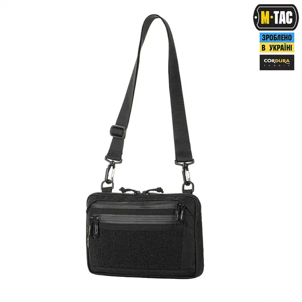 1 - Тактична сумка M-Tac Admin Bag Medium Elite Hex з липучкою. Чорний