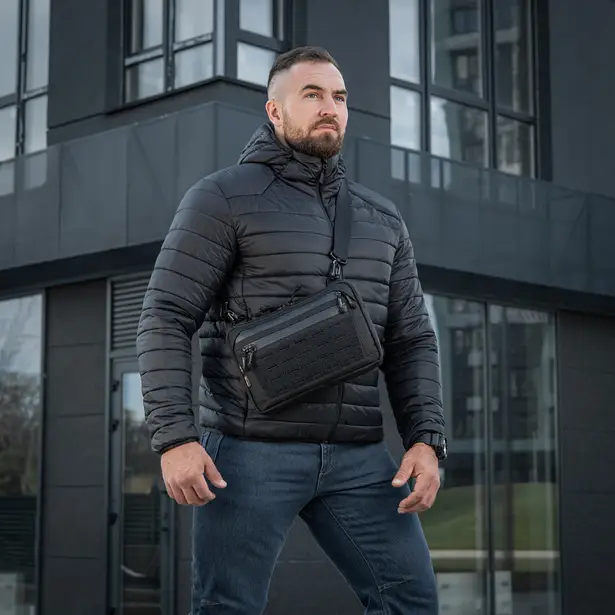17 - Тактична сумка M-Tac Admin Bag Medium Elite Hex з липучкою. Чорний