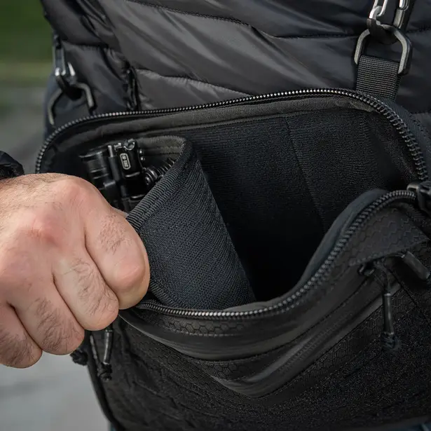 11 - Тактична сумка M-Tac Admin Bag Medium Elite Hex з липучкою. Чорний