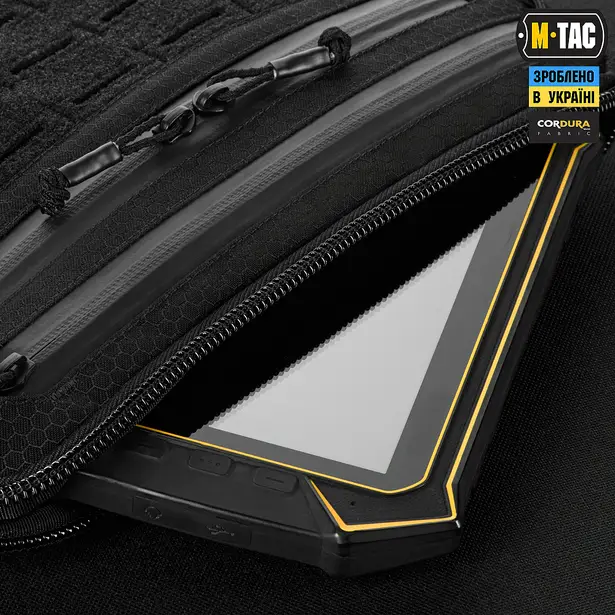 12 - Тактична сумка M-Tac Admin Bag Medium Elite Hex з липучкою. Чорний
