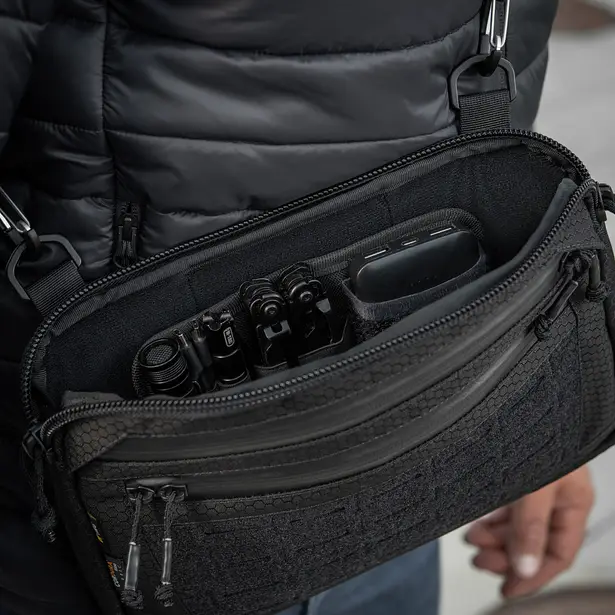 10 - Тактична сумка M-Tac Admin Bag Medium Elite Hex з липучкою. Чорний
