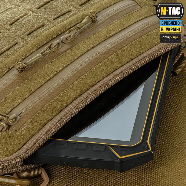 12 - Тактична сумка M-Tac Admin Bag Medium Elite Hex з липучкою. Койот