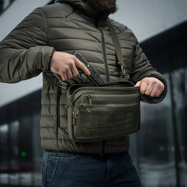 6 - Тактична сумка M-Tac Admin Bag Medium Elite Hex з липучкою. Олива