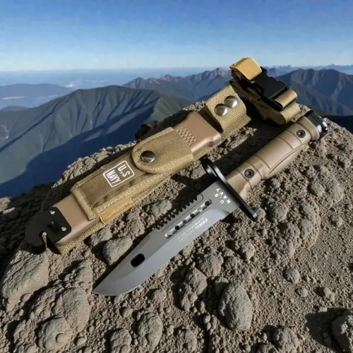 4 - Нож охотничий Columbia US NAVY. Койот