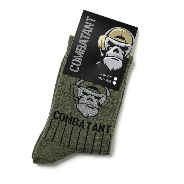 2 - Шкарпетки трекінгові Combatant Patrol Core Mid Summer. Хакі