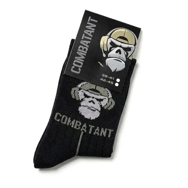 2 - Шкарпетки трекінгові Combatant Patrol Core Mid Summer. Чорний