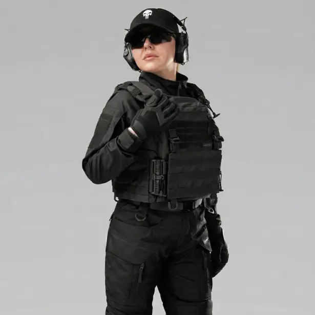 5 - Плитоноска женская Warmor gen.3 FL SPECPROM (for Ladies). Без подсумков. С быстрым боковым и верхним сбросом (без плит). Черный