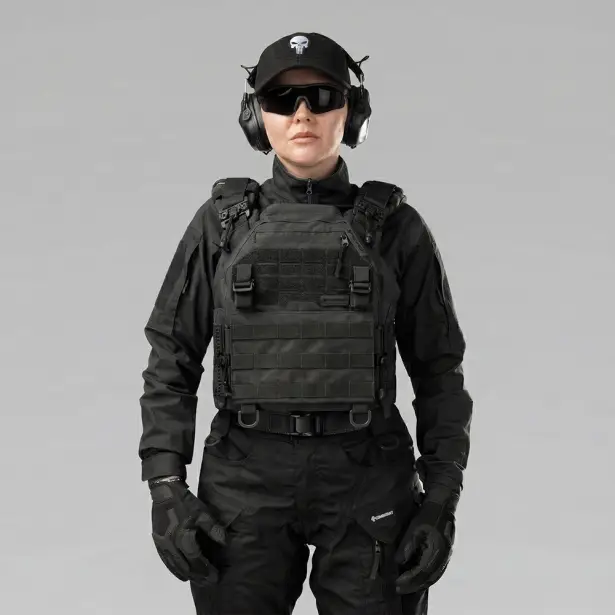 6 - Плитоноска женская Warmor gen.3 FL SPECPROM (for Ladies). Без подсумков. С быстрым боковым и верхним сбросом (без плит). Черный