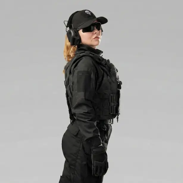 7 - Плитоноска женская Warmor gen.3 FL SPECPROM (for Ladies). Без подсумков. С быстрым боковым и верхним сбросом (без плит). Черный