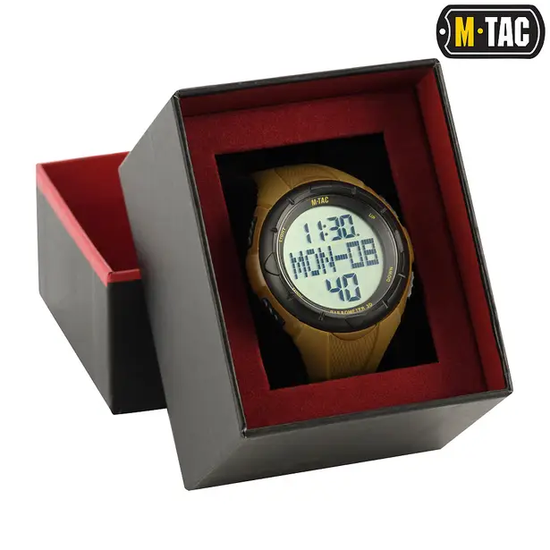3 - Тактичний годинник M-Tac з крокоміром. Койот