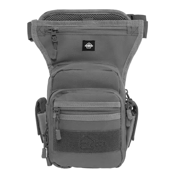 2 - Стегнова сумка Pentagon Max S 2.0 Thigh Pouch 3.7 л. Сірий