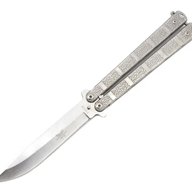 1 - Нож бабочка Benchmade A814. Серый
