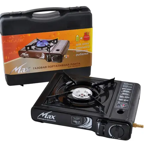 1 - Плита портативна MAX MS-2500LPG. Чорний