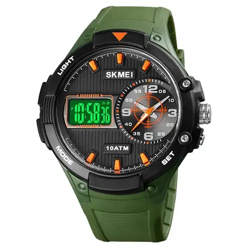 2 - Годинник наручний SKMEI 1761GN. Олива