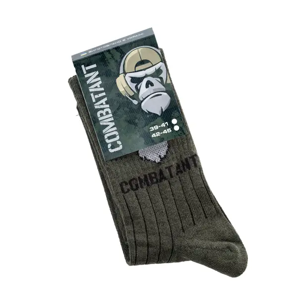 6 - Шкарпетки трекінгові Combatant Ranger Trek Mid Core. Олива