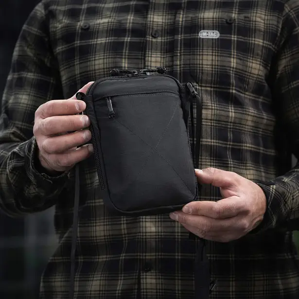 7 - Сумка через плечо M-Tac Pocket Hardsling Lite-C Elite. Черный