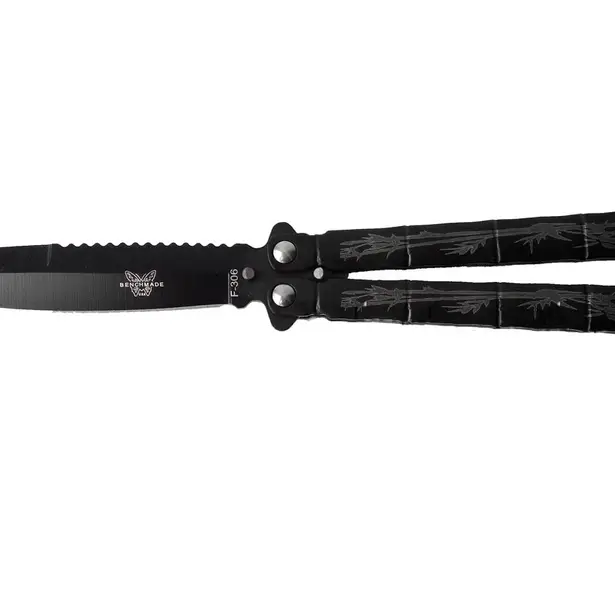 1 - Нiж метелик Benchmade A30 F306. Чорний