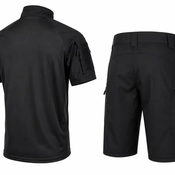 3 - Тактический летний костюм с убаксом Combatant Raider Core короткий рукав и шортами Rip-Stop PolyCotton SPECPROM. Черный