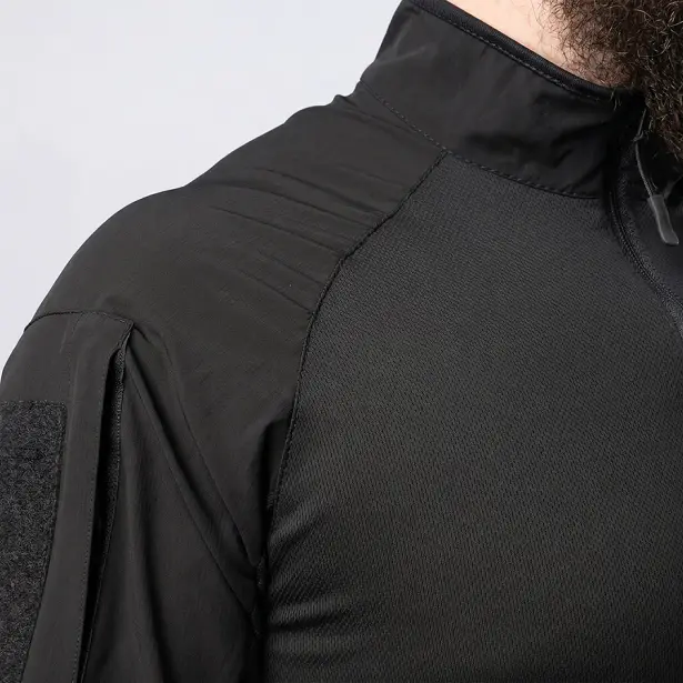 9 - Тактический летний костюм с убаксом Combatant Raider Core короткий рукав и шортами Rip-Stop PolyCotton SPECPROM. Черный