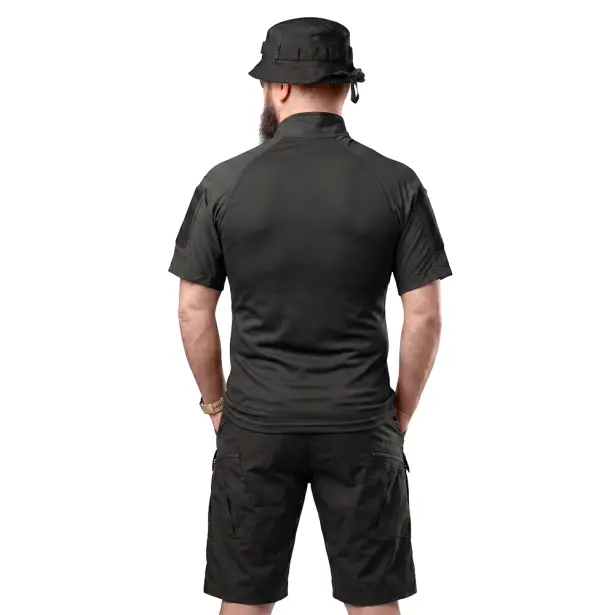 11 - Тактический летний костюм с убаксом Combatant Raider Core короткий рукав и шортами Rip-Stop PolyCotton SPECPROM. Черный