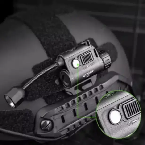 6 - Ліхтар тактичний для шолома Nextorch rStar (Li). Чорний