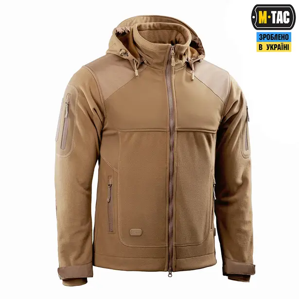 18 - Тактична куртка M-Tac Norman Windblock Fleece. Койот