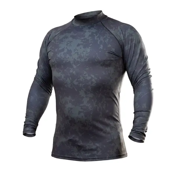 1 - Мужской тактический рашгард Combatant ASSAULT PRO LS Pattern. Графит