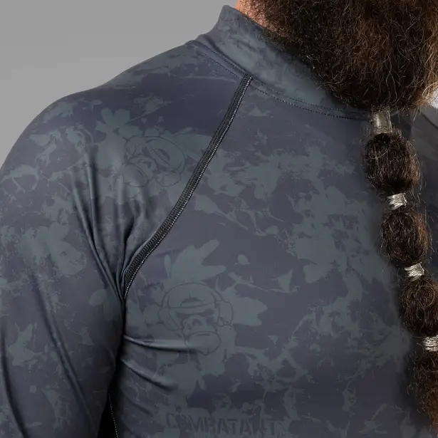7 - Мужской тактический рашгард Combatant ASSAULT PRO LS Pattern. Графит