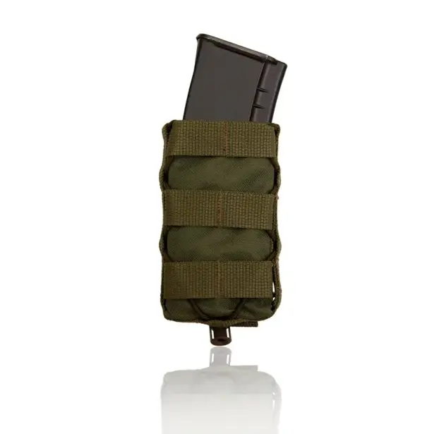 3 - Підсумок одинарний пластиковий під магазини AK\AR. Cordura 1000D. Molle. Олива